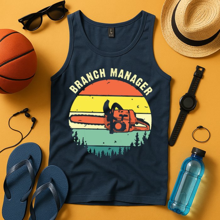 Cool Lumberjack Art Arborist Logger Branch Manager Tank Top