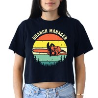 Cool Lumberjack Art Arborist Logger Branch Manager Crop Top