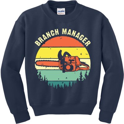 Cool Lumberjack Art Arborist Logger Branch Manager Kids Sweatshirt