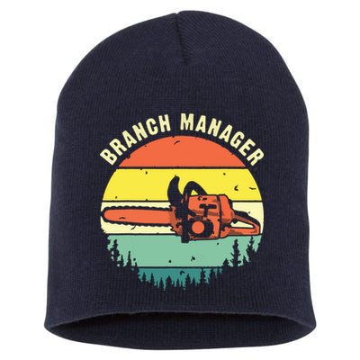 Cool Lumberjack Art Arborist Logger Branch Manager Short Acrylic Beanie