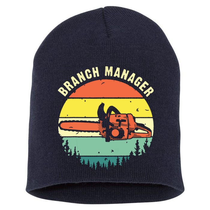 Cool Lumberjack Art Arborist Logger Branch Manager Short Acrylic Beanie