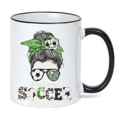 Cute Loud And Proud Soccer Mom 11oz Black Color Changing Mug