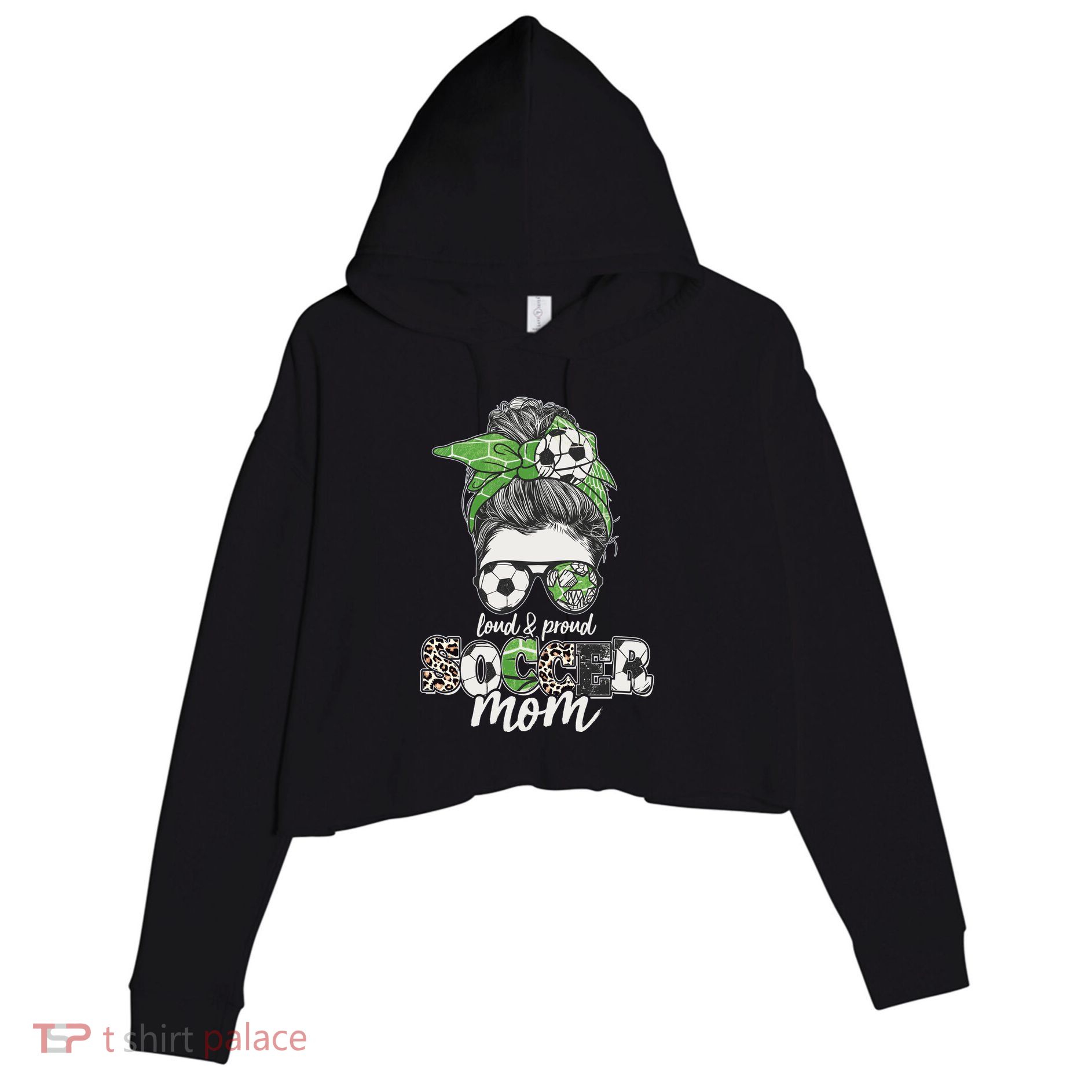 Cute Loud And Proud Soccer Mom Crop Fleece Hoodie