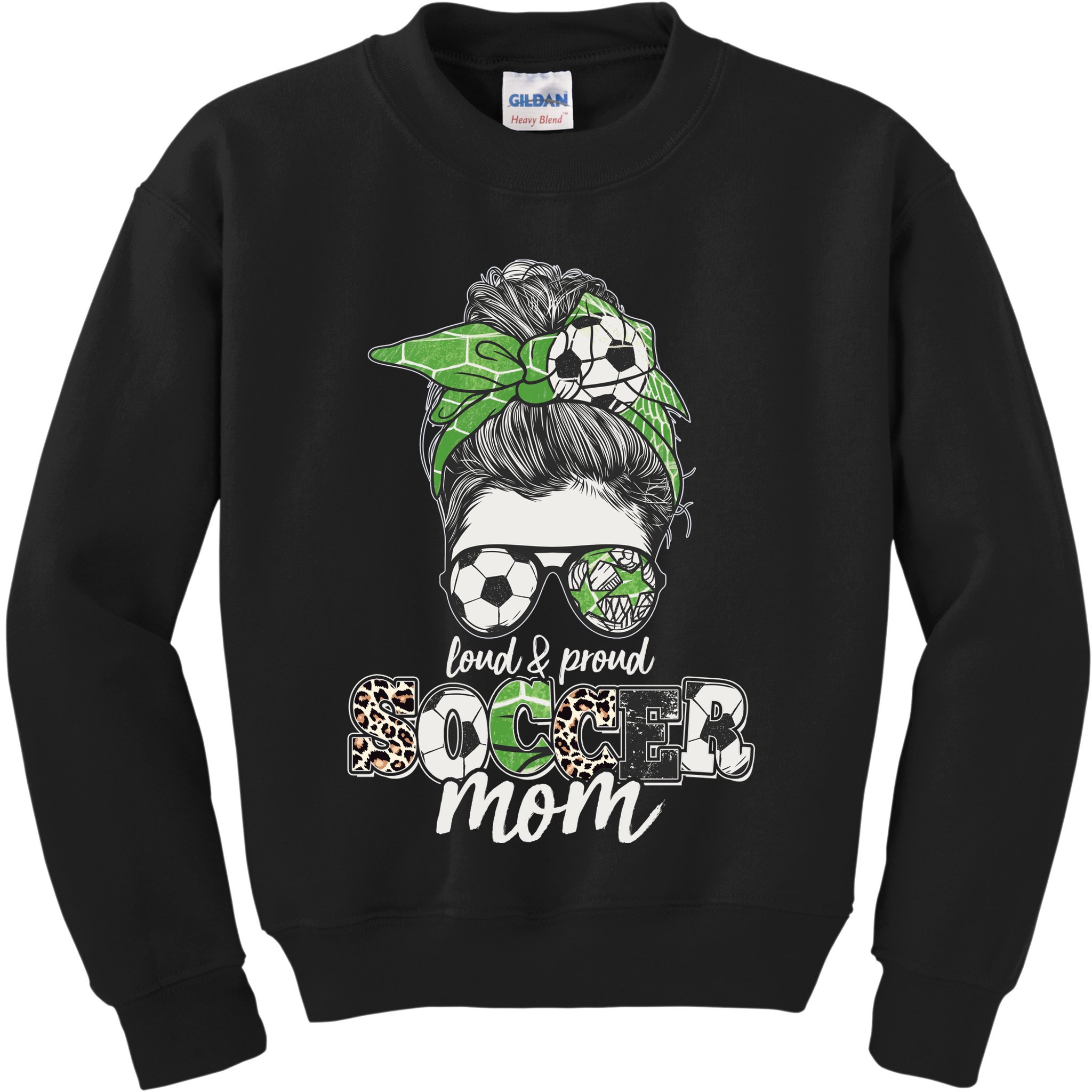 Cute Loud And Proud Soccer Mom Kids Sweatshirt