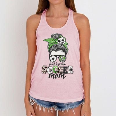 Cute Loud And Proud Soccer Mom Women's Knotted Racerback Tank