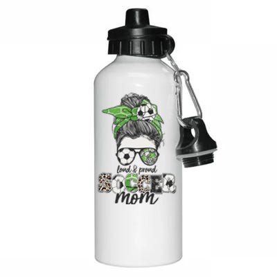 Cute Loud And Proud Soccer Mom Aluminum Water Bottle