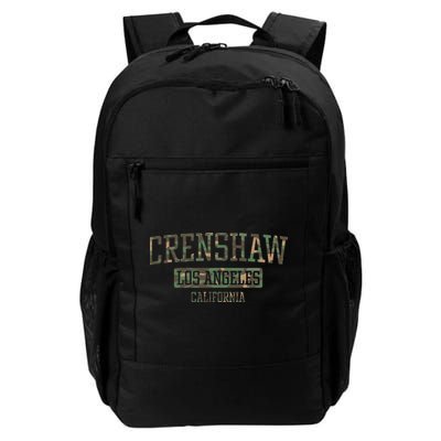 Crenshaw Los Angeles California Vintage Camo Backpack