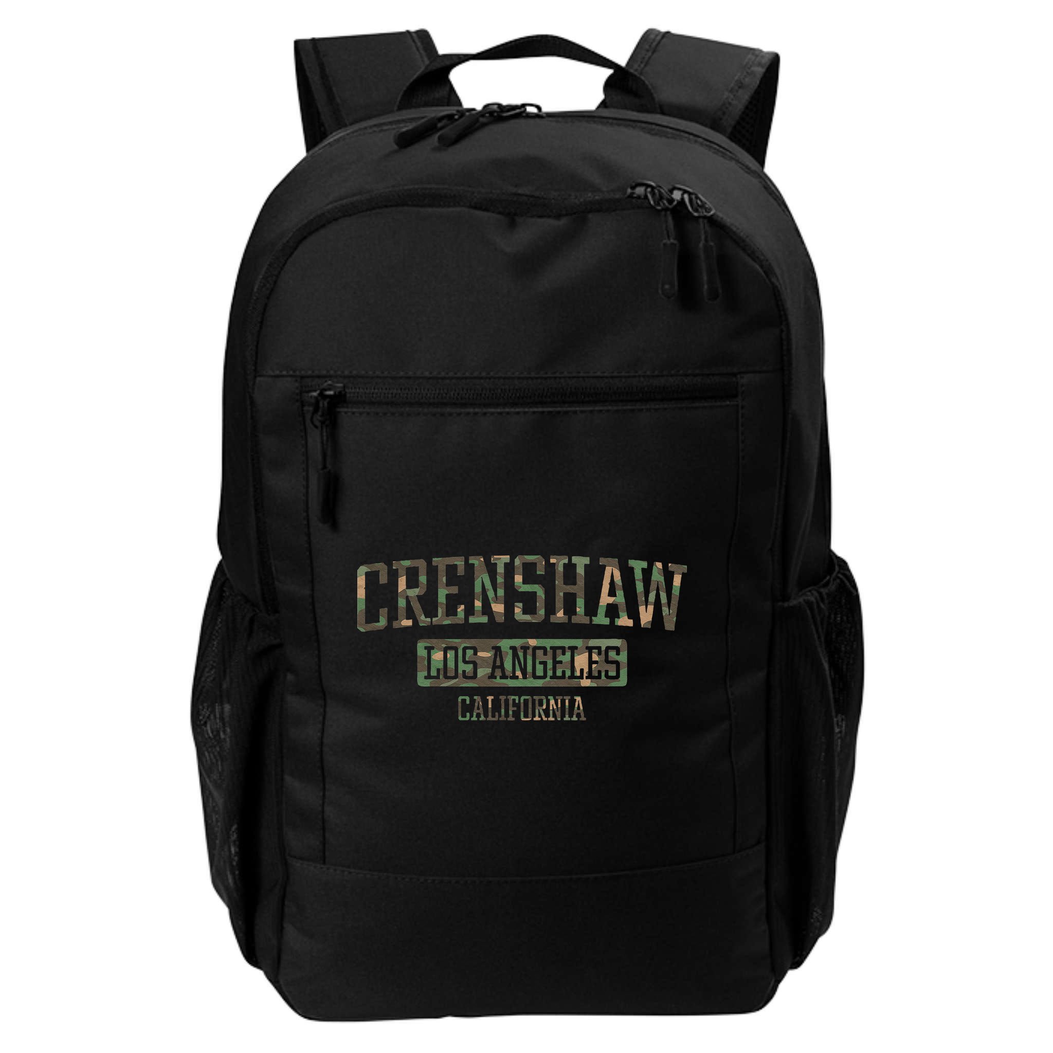Crenshaw Los Angeles California Vintage Camo Backpack