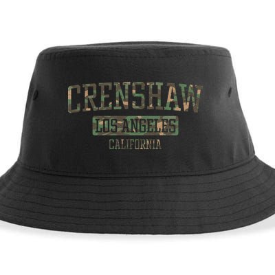 Crenshaw Los Angeles California Vintage Camo Sustainable Bucket Hat