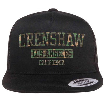 Crenshaw Los Angeles California Vintage Camo Flatbill Hat