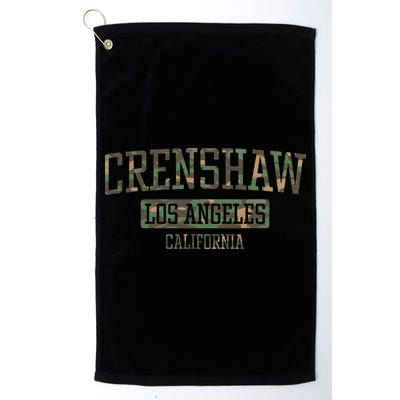 Crenshaw Los Angeles California Vintage Camo Golf Towel