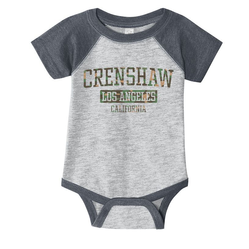 Crenshaw Los Angeles California Vintage Camo Infant Baby Jersey Bodysuit