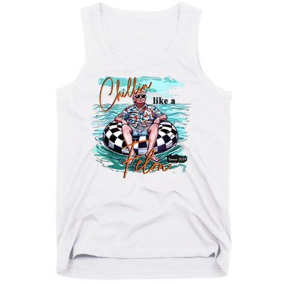 Chillin Like A Felon Funny Trump Summer 2024 Tank Top