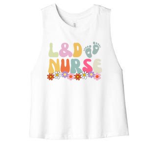 Cute Labor And Delivery L And D Nurse Week Appreciation Cute Gift Women's Racerback Cropped Tank