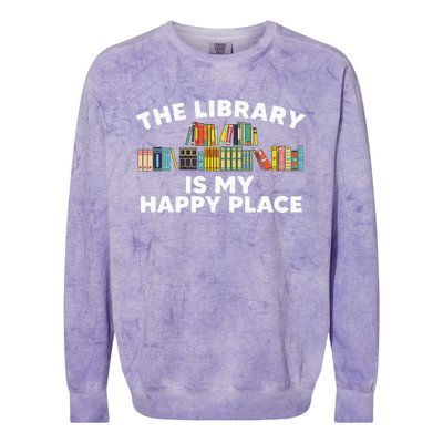 Cool Library Art For Wo Bookworm Librarian Book Lover Colorblast Crewneck Sweatshirt