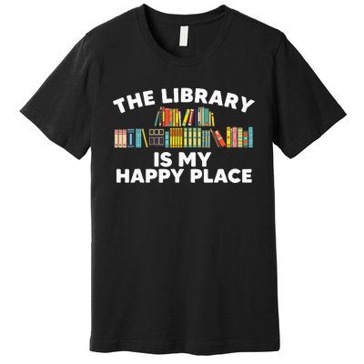 Cool Library Art For Wo Bookworm Librarian Book Lover Premium T-Shirt