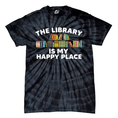 Cool Library Art For Wo Bookworm Librarian Book Lover Tie-Dye T-Shirt