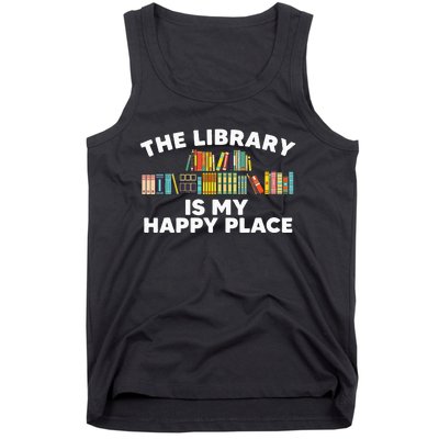 Cool Library Art For Wo Bookworm Librarian Book Lover Tank Top