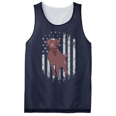 Chocolate Lab American Flag Brown Labrador Retriever Owner Mesh Reversible Basketball Jersey Tank