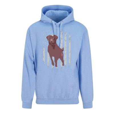 Chocolate Lab American Flag Brown Labrador Retriever Owner Unisex Surf Hoodie