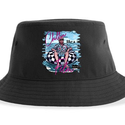 Chillin Like A Felon Trump For President 2024 Retro Summer Sustainable Bucket Hat