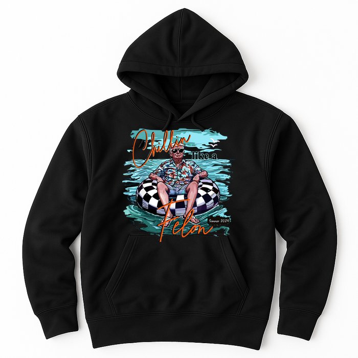 Chillin Like A Felon Trump For President 2024 Retro Summer Hoodie