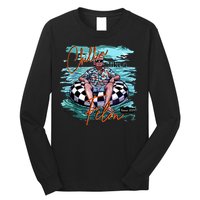Chillin Like A Felon Trump For President 2024 Retro Summer Long Sleeve Shirt