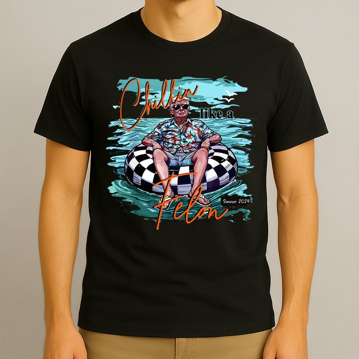 Chillin Like A Felon Trump For President 2024 Retro Summer T-Shirt