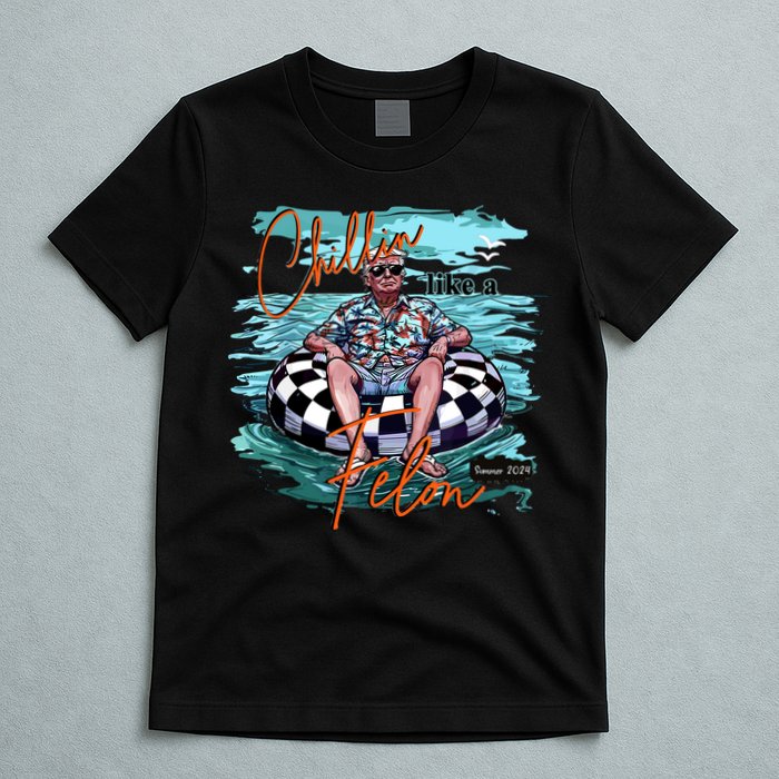 Chillin Like A Felon Trump For President 2024 Retro Summer T-Shirt