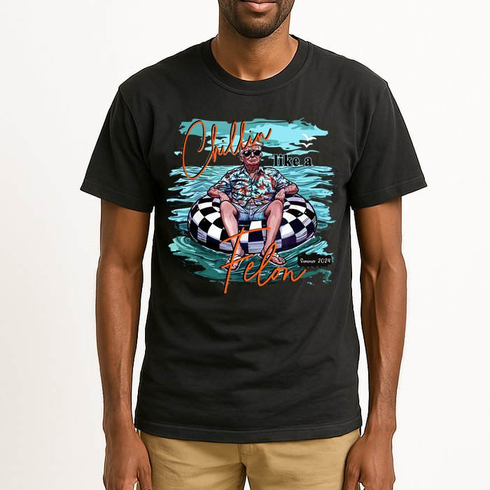 Chillin Like A Felon Trump For President 2024 Retro Summer Tall T-Shirt