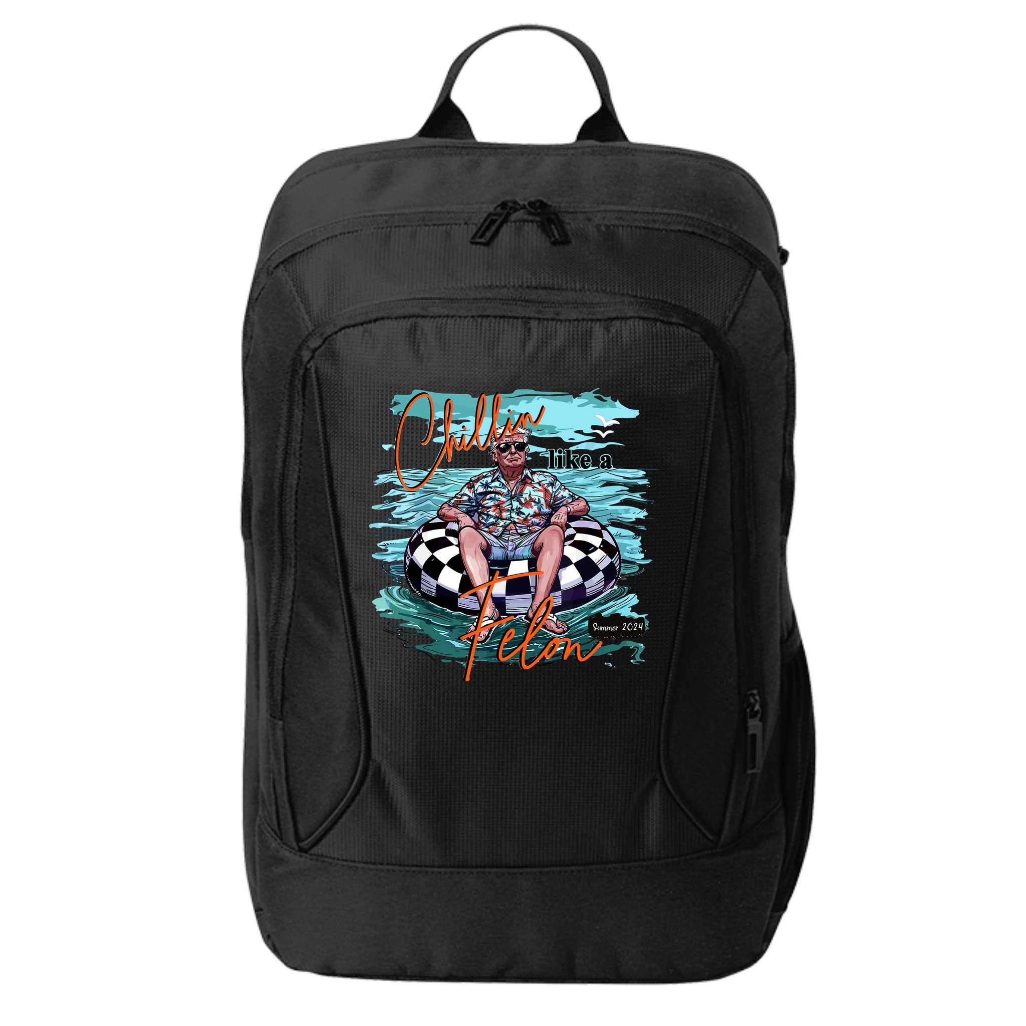 Chillin Like A Felon Trump For President 2024 Retro Summer City Backpack