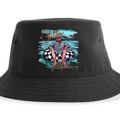 Chillin Like A Felon Trump For President 2024 Retro Summer Sustainable Bucket Hat