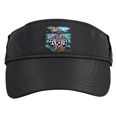 Chillin Like A Felon Trump For President 2024 Retro Summer Adult Drive Performance Visor