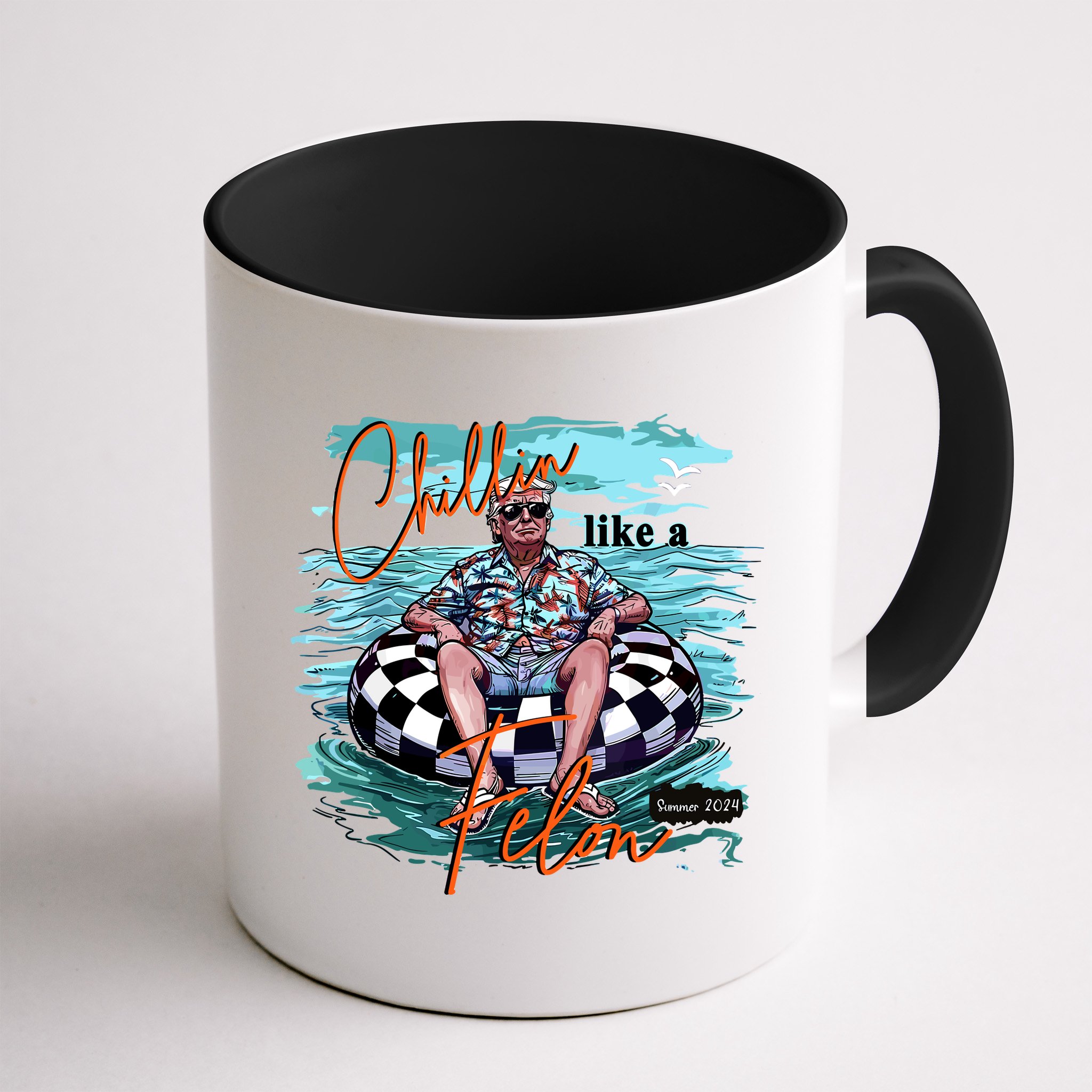 Chillin Like A Felon Trump For President 2024 Retro Summer Mug