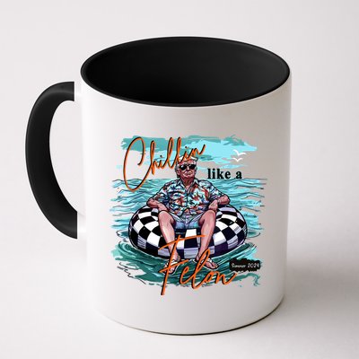 Chillin Like A Felon Trump For President 2024 Retro Summer Mug