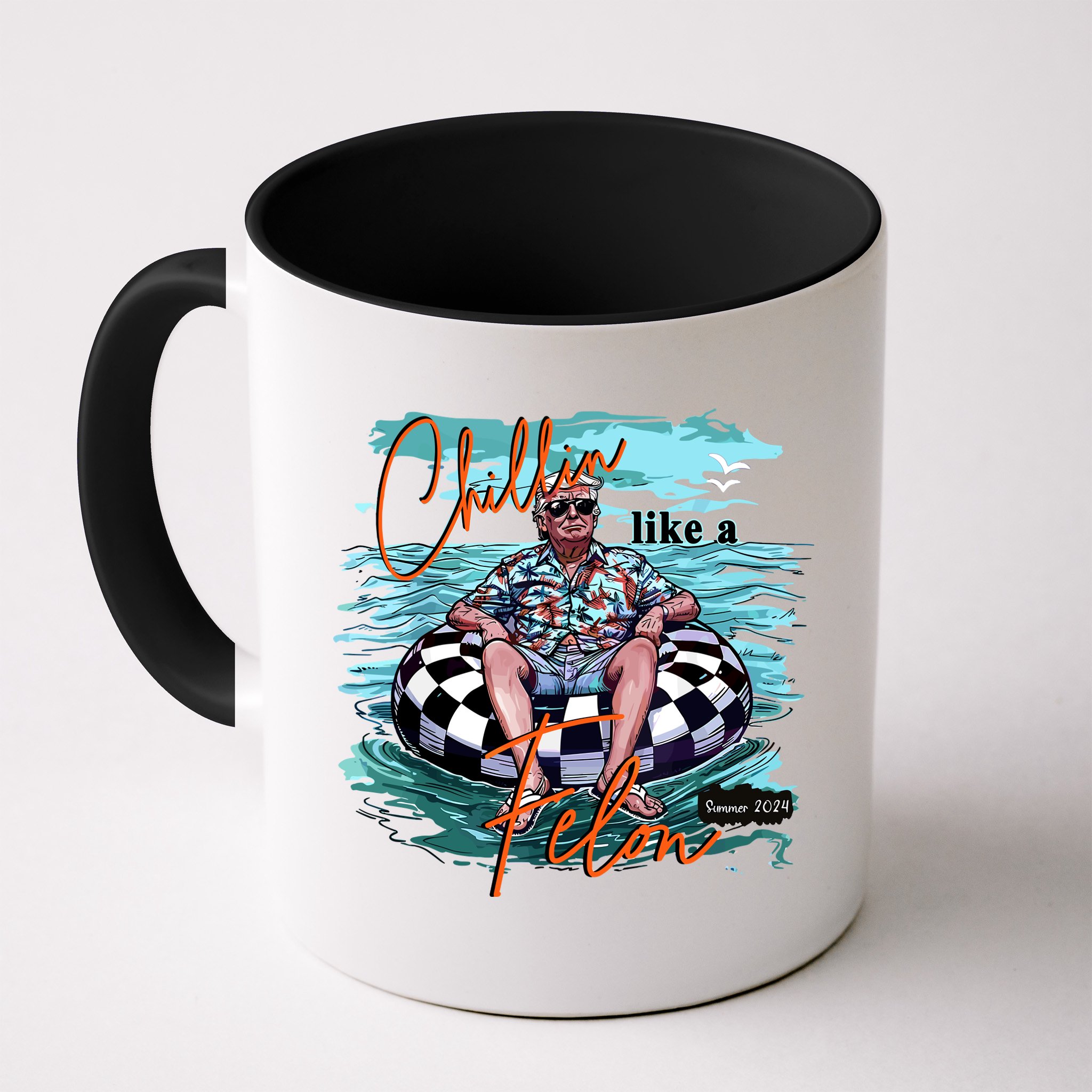Chillin Like A Felon Trump For President 2024 Retro Summer Mug