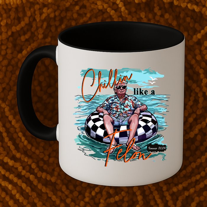 Chillin Like A Felon Trump For President 2024 Retro Summer Mug