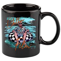 Chillin Like A Felon Trump For President 2024 Retro Summer 11oz C Handle Ceramic Mug