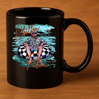 Chillin Like A Felon Trump For President 2024 Retro Summer 11oz C Handle Ceramic Mug