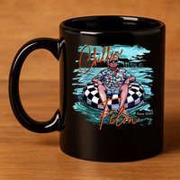 Chillin Like A Felon Trump For President 2024 Retro Summer 11oz C Handle Ceramic Mug