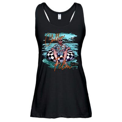 Chillin Like A Felon Trump For President 2024 Retro Summer Ladies Essential Flowy Tank