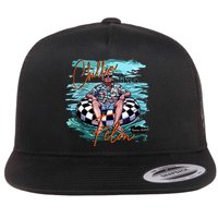Chillin Like A Felon Trump For President 2024 Retro Summer Flat Bill Trucker Hat