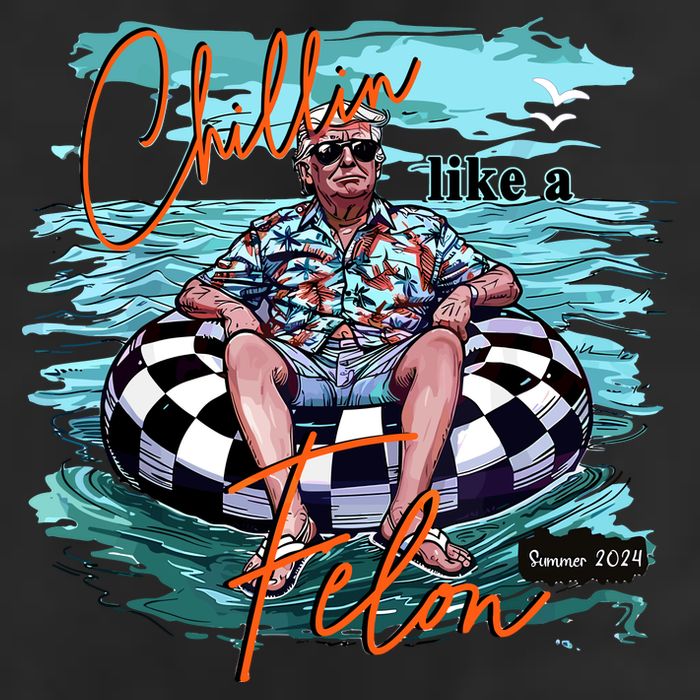 Chillin Like A Felon Trump For President 2024 Retro Summer Premium Pullover Hoodie