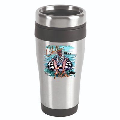 Chillin Like A Felon Trump For President 2024 Retro Summer 16oz Travel Tumbler