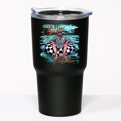 Chillin Like A Felon Trump For President 2024 Retro Summer Tumbler