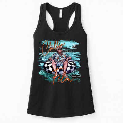 Chillin Like A Felon Trump For President 2024 Retro Summer Womens Tank Top