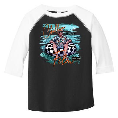Chillin Like A Felon Trump For President 2024 Retro Summer Toddler Fine Jersey T-Shirt