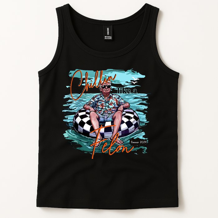 Chillin Like A Felon Trump For President 2024 Retro Summer Tank Top