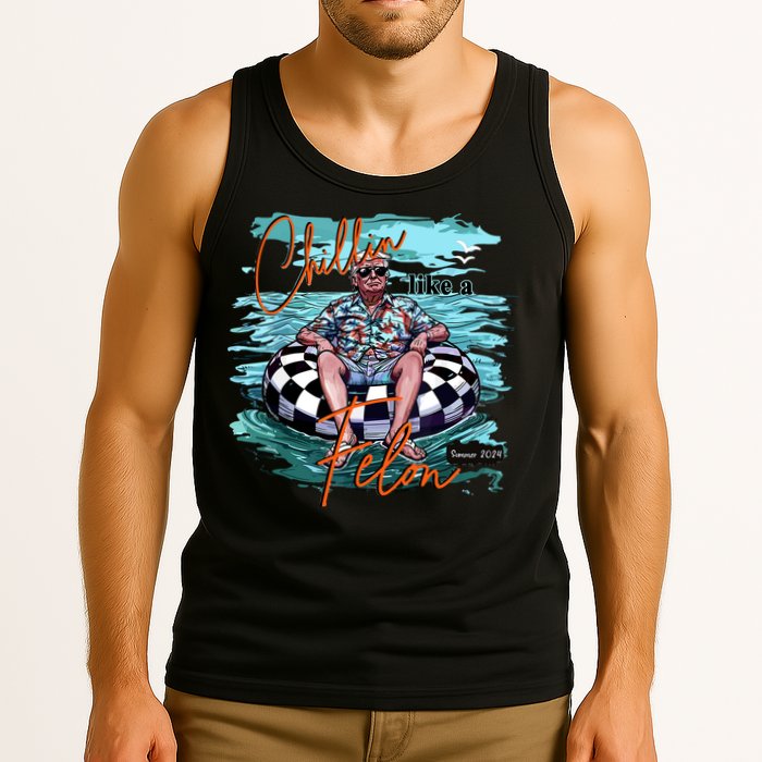 Chillin Like A Felon Trump For President 2024 Retro Summer Tank Top