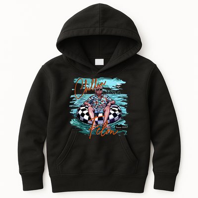 Chillin Like A Felon Trump For President 2024 Retro Summer Kids Hoodie